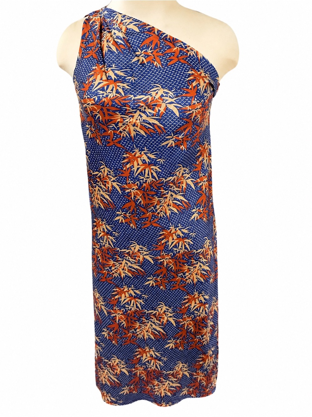 1950s Hawaiian sarong or wiggle dress unbranded silk fabric